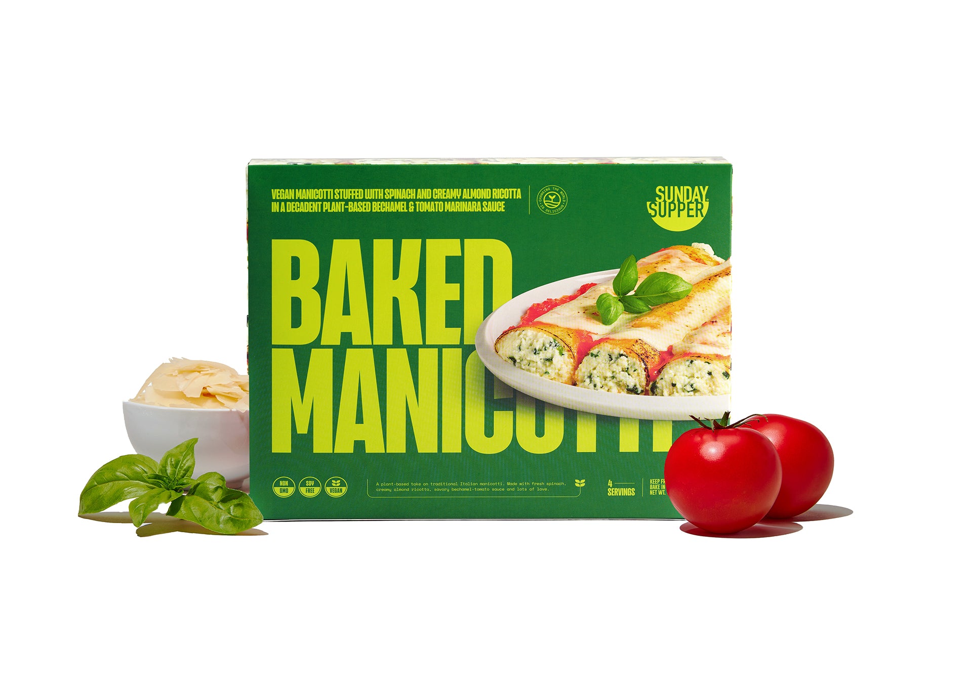 Vegan Italian Baked Manicotti