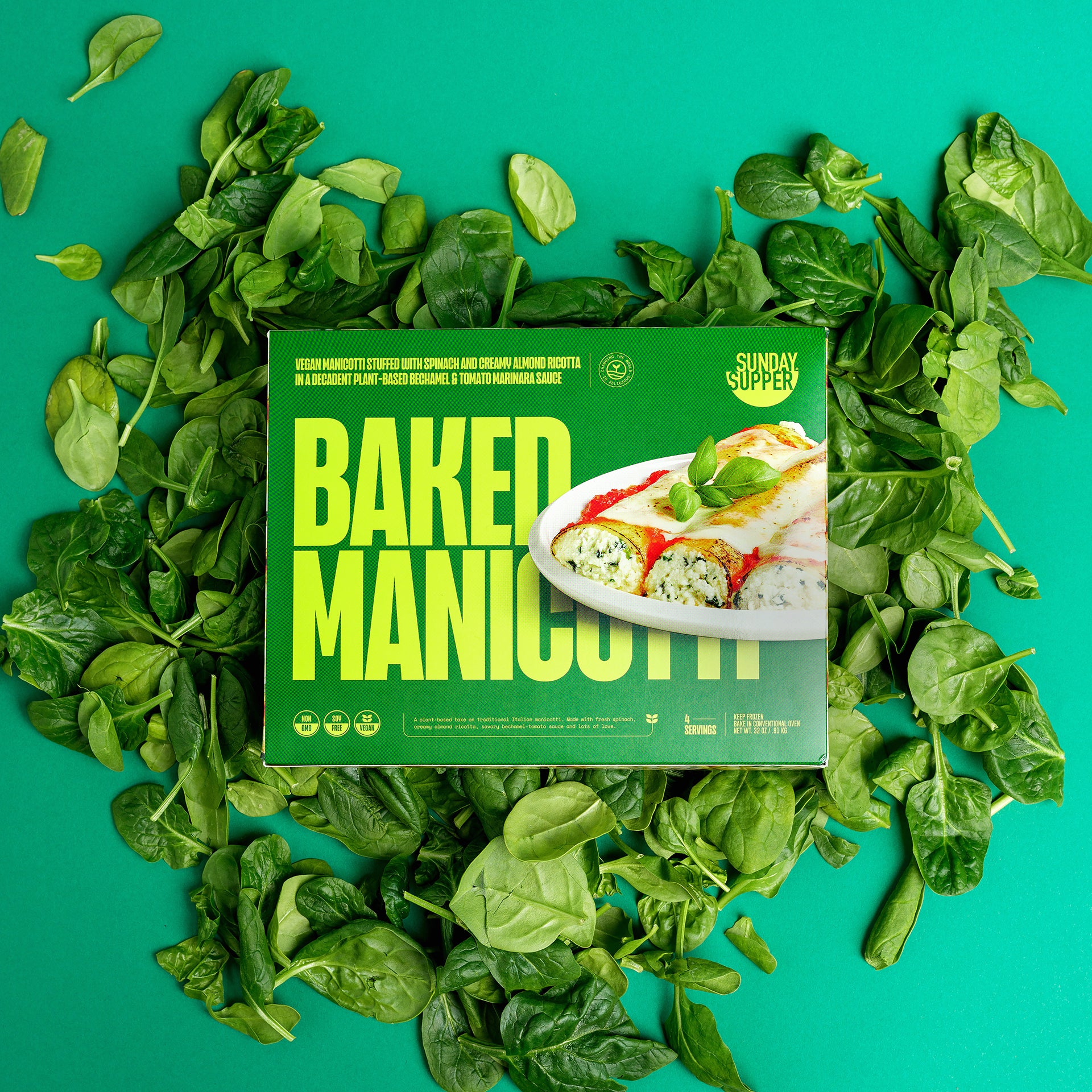 Vegan Italian Baked Manicotti
