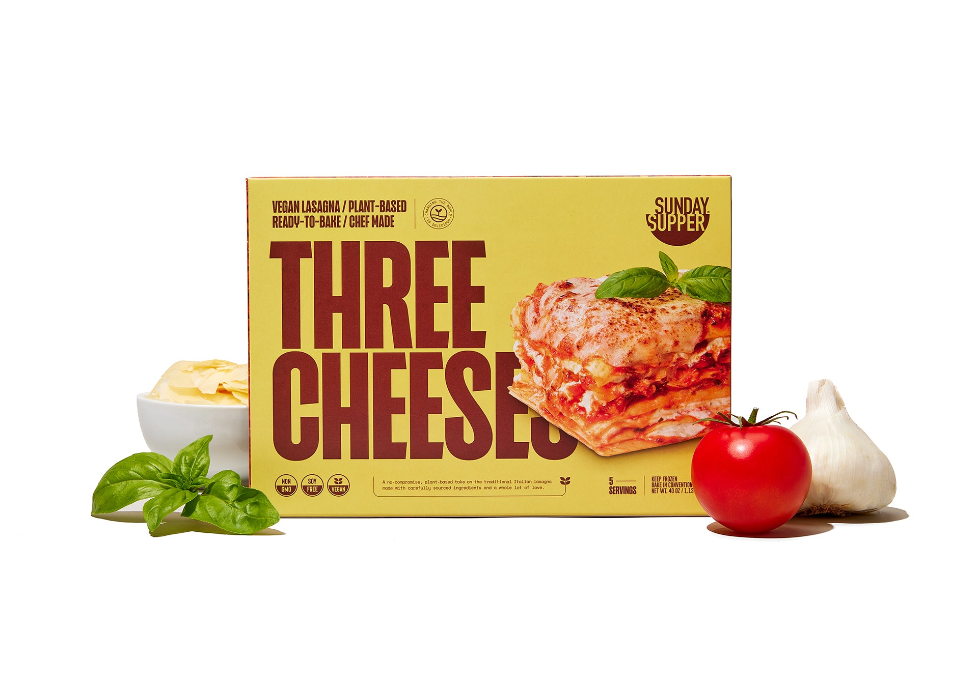 Sunday Supper - Vegan Three Cheeses Lasagna